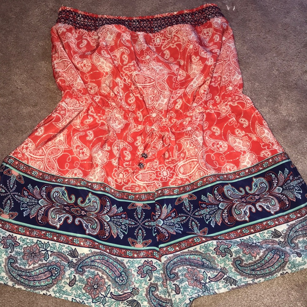 Strapless romper